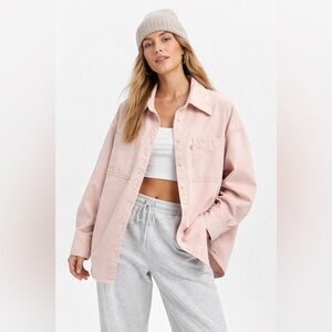 Levi’s Fresh Collection (Peapod) Oversized Pastel Pink Cotton Denim Shacket